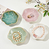 WADORN 4Pcs 4 Colors Lotus Leaf Shape Ceramic Dipping Dish AJEW-WR0002-46-3