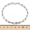 304 Stainless Steel Infinity Link Chain Bracelets for Women Men BJEW-F488-53A-P-5