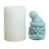 3D Dancing Lion Head DIY Food Grade Silicone Candle Molds PW-WG99762-01-6
