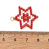 Glass Seed Beads Pendants PALLOY-MZ01457-03-3