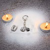 Pet Urn Key Chain Paw Print Urn Pendant Necklace Pet Cremation Jewelry Stainless Steel Paw Print Keychain Pet Keepsake Cat & Dog Urn with Storage Bag JX365A-5