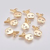 Brass Micro Pave Cubic Zirconia Charms KK-A144-048G-1