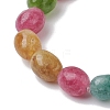 Dyed Natural Malaysia Jade Oval Beaded Stretch Bracelets for Women BJEW-JB11039-4