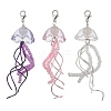 3Pcs 3 Colors Jellyfish Glass Pendant Decorations HJEW-JM02655-1