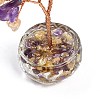 Natural Amethyst and Yellow Quartz Chips Tree of Life Decorations DJEW-B013-01B-3