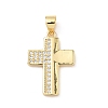 Brass Micro Pave Cubic Zirconia Pendants KK-D426-15C-G-1