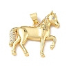Brass Micro Pave Clear Cubic Zirconia Pendants KK-A303-05D-G-1