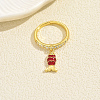 Brass Micro Pave Cubic Zirconia Cuff Open Rings for Women KA2813-5