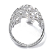 304 Stainless Steel Open Cuff Rings for Women RJEW-M020-08P-3