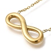 304 Stainless Steel Infinity Pendant Cable Chain Necklaces for Women NJEW-H046-05G-1