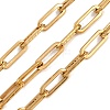 304 Stainless Steel Textured Paperclip Chains CHS-H118-09G-1