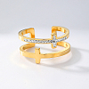 Stainless Steel Cross Open Cuff Rings AH4646-1-2