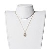 Brass Micro Pave Cubic Zirconia Pendant Necklaces NJEW-JN02313-5