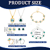 Glass Heart Jewelry Set SJEW-HY0001-13B-2