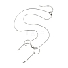 304 Stainless Steel Round Snake Chain Bowknot Pendant Necklaces for Women NJEW-Z050-01P-01-1