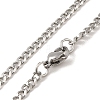 201 Stainless Steel Curb Chain Necklaces for Men NJEW-M218-04A-P-2