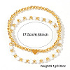 2Pcs Elegant Brass & Gemstone Bracelet Sets GH1695-4