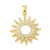 Brass Micro Pave Cubic Zirconia Pendants KK-F914-02A-G-1