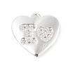 Brass Micro Pave Clear Cubic Zirconia Charms KK-R219-29S-1