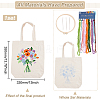 DIY Canvas Bag Flower Embroidery Kits DIY-WH0374-84B-2