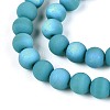 Frosted Opaque Glass Beads Strands GLAA-T032-P6mm-MBB13A-3