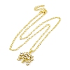 Brass Pave Clear Cubic Zirconia Pendant Necklaces for Women NJEW-S430-03G-02-2