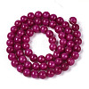 Dyed Natural Mashan Jade Round Beads Strands G-T139-6mm-67D-3