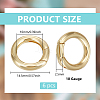 6Pcs Brass Spring Gate Rings KK-BC0014-90-2