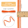 14Pcs 14 Colors Polycotton Ribbon OCOR-FH0001-37-2