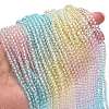 Transparent Painted Glass Beads Strands DGLA-A034-T4mm-A21-2