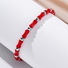 304 Stainless Steel Beaded Bracelets for Women BJEW-M056-04P-7