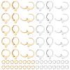 60Pcs 2 Color 304 Stainless Steel Leverback Earring Findings STAS-UN0057-76-1