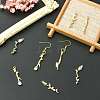 8Pcs 4 Styles Brass Micro Pave Cubic Zirconia Pendants KK-CJ0003-88-6