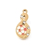 304 Stainless Steel Enamel Rhinestone Pendants STAS-E531-14G-1