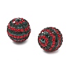 Christmas Theme Stripe Pattern Polymer Clay Rhinestone Beads CLAY-NH0001-01A-2