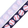 Baseball Pattern Heat Transfer Polyester Ribbons OCOR-WH0066-65B-1