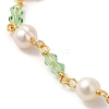 Glalss & Natural Pearl Beaded Bracelets BJEW-C051-46G-2