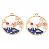 Alloy Enamel Pendants X-ENAM-S126-112-NR-2
