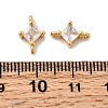 Brass Pave Clear Cubic Zirconia Connector Charms LS-KK-P340-07A-G-3