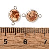 925 Streling Silver Pave Cubic Zirconia Birthstone Connector Charms STER-NH0001-80P-09-3