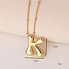 Simple and Stylish Brass Letter Pendant Satellite Chain Necklaces for Women Men GF2554-11-1