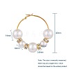 Acrylic Imitated Pearl Beaded Hoop Earrings EJEW-JE03476-3