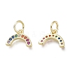 Brass Micro Pave Clear Cubic Zirconia Pendants LS-KK-P188-O01-G-2