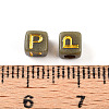 Plating Acrylic Beads OACR-N140-01G-P-3