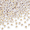 500Pcs Plating Acrylic Beads PACR-TADJ0001-01O-1