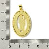 Real 18K Gold Plated Brass Micro Pave Cubic Zirconia Pendants KK-H472-14G-11-3