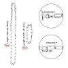 304 Stainless Steel Paperclip Chains STAS-UN0012-44-3