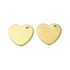 Ion Plating(IP) 201 Stainless Steel Charms X-STAS-H191-01C-G-1