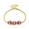 Brass European Bracelets BJEW-C080-03G-06-1