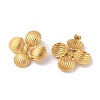 Ion Plating(IP) 304 Stainless Steel Stud Earrings for Women EJEW-S227-26G-2